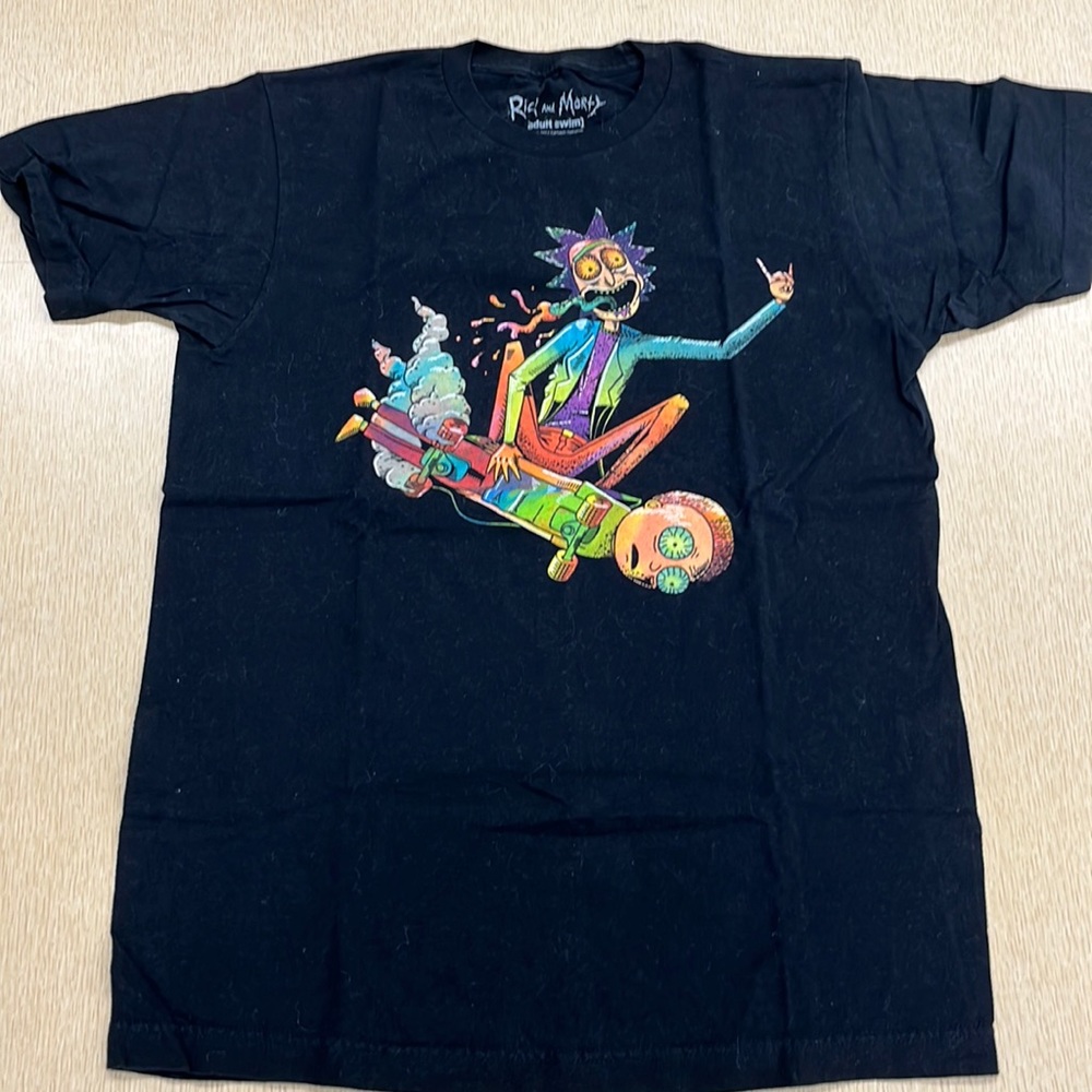 Rick and Morty skateboarding Rick shirt